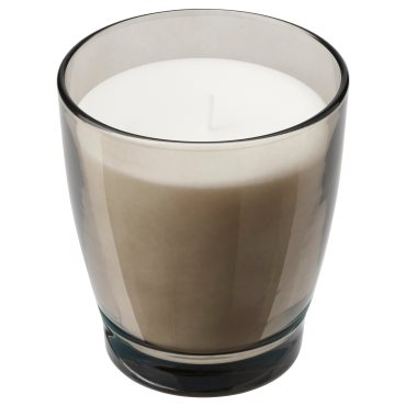 LINDLÖNNSKOG, scented candle in glass/Vanilla, 50 hr, 805.857.81