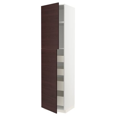 METOD/MAXIMERA, high cabinet with 2 doors/4 drawers, 60x60x240 cm, 894.544.03