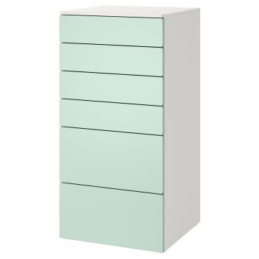 SMASTAD/PLATSA, chest of 6 drawers, 60x57x123 cm, 895.453.28