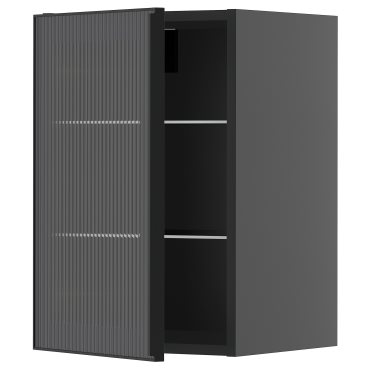METOD, wall cabinet with shelves/glass door, 40x60 cm, 895.894.21