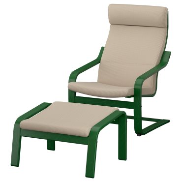 POÄNG, armchair and footstool, 896.256.88