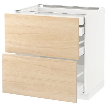 METOD/MAXIMERA, base cabinet 2 fronts/2 low/1 medium/1 high drawer, 992.161.00