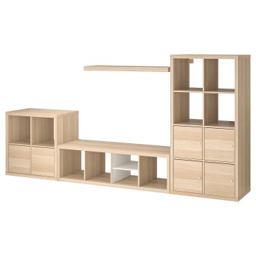 KALLAX/LACK, storage combination with shelf, 301x39x147 cm, 993.987.32