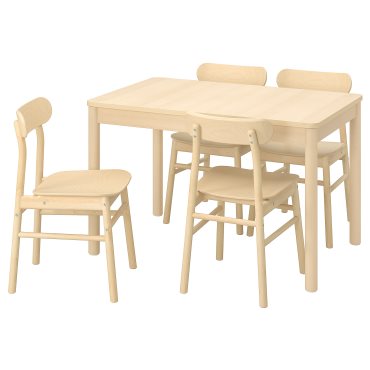 RONNINGE/RONNINGE, τραπέζι και 4 καρέκλες, 118/173 cm, 994.290.45