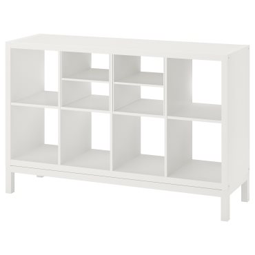 KALLAX, shelving unit with underframe with 2 shelf inserts, 147x94 cm, 995.529.12