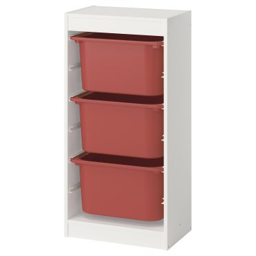TROFAST, storage combination with boxes, 46x30x94 cm, 995.752.06