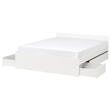 VIHALS, bed frame with 4 storage boxes, 140x200 cm, 995.819.95