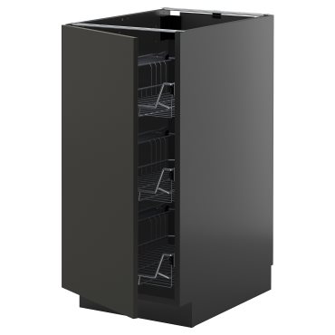METOD, base cabinet with wire baskets, 40x60 cm, 995.894.68