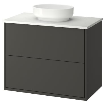 HAVBÄCK/VINDEL, έπιπλο νιπτήρα με συρτάρια/νιπτήρα, 82x49x77 cm, 996.224.58