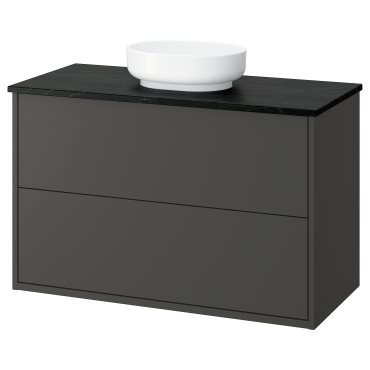 HAVBÄCK/VINDEL, έπιπλο νιπτήρα με συρτάρια/νιπτήρα, 102x49x77 cm, 996.224.63