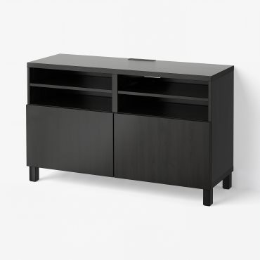 BESTÅ, TV bench with doors, 120x42x74 cm, 390.683.29