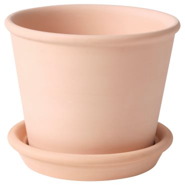 MUSKOTBLOMMA, plant pot with saucer in/outdoor, 12 cm, 004.548.83