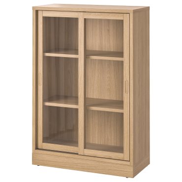 TONSTAD, cabinet with sliding glass doors, 82x37x120 cm, 004.892.84