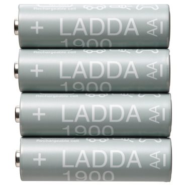 LADDA, rechargeable battery HR6 AA 1.2V, 4 pack, 005.098.14