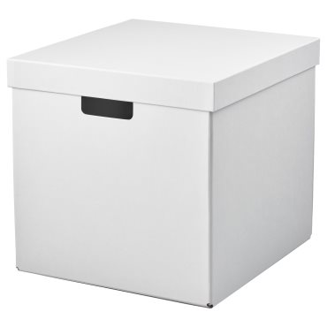 FJÄDERHARV, storage box with lid, 32x35x31 cm, 005.968.87