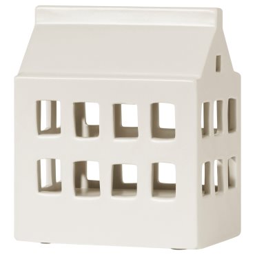 SNÖSISKA, table decoration with built in LED light source/battery-operated/house, 16 cm, 006.371.33