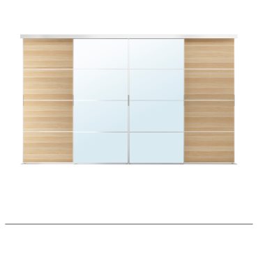 SKYTTA/MEH/AULI, sliding door combination, 401x240 cm, 094.240.47