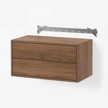 EKET, wall-mounted storage combination with 2 drawers, 70x35x35 cm, 095.903.72
