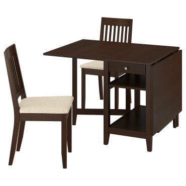 NÄSINGE/NÄSINGE, table and 2 chairs, 48/104/159x85 cm, 095.970.95