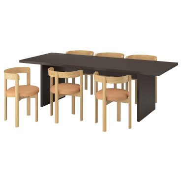 BERGSHYTT/STOCK, τραπέζι και 6 καρέκλες, 240x93 cm, 096.084.14