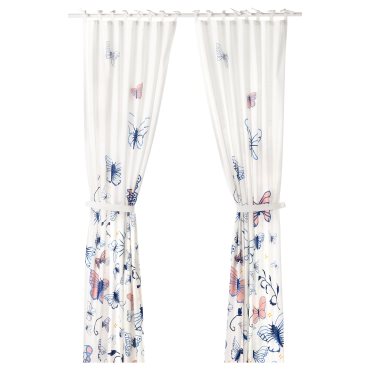 SANGLARKA, curtains with tie-backs, 1 pair, 104.270.21