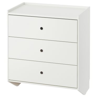 RACKNAS, συρταριέρα με 3 συρτάρια/επίτοιχη, 69x78 cm, 105.945.24
