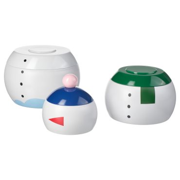 VINTERFINT, tin with lid/snowman, set of 3, 106.035.66