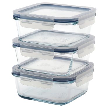 IKEA365+, food container with lid 3 pack, 600 ml, 106.238.33
