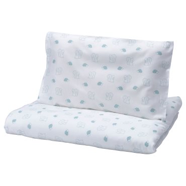 LEN, duvet cover 1 pillowcase for cot, 110x125/35x55 cm, 106.280.67