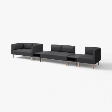 LILLEHEM, 5-seat modular sofa with side table, 195.697.42