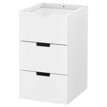 NORDLI, modular chest of 3 drawers, 203.834.65