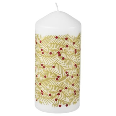 VINTERFINT, unscented pillar candle, 14 cm, 205.771.66