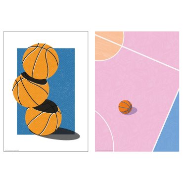 BILD, poster/basketball match/2 pack, 21x30 cm, 206.019.58