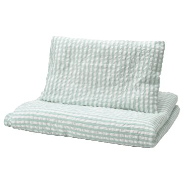 LEN, duvet cover 1 pillowcase for cot, 110x125/35x55 cm, 206.250.49