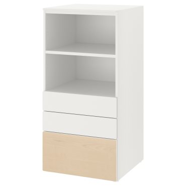 SMASTAD/PLATSA, bookcase with 3 drawers, 60x57x123 cm, 293.879.87