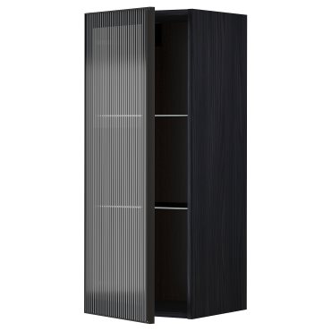 METOD, ντουλάπι τοίχου με ράφια/γυάλινη πόρτα, 40x100 cm, 294.907.29