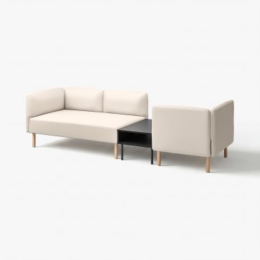 LILLEHEM, 3-seat modular sofa with side table, 295.697.51