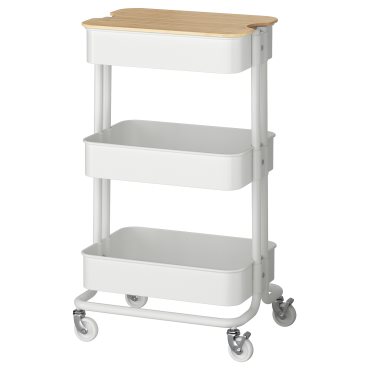 RÅSKOG/NORRÅVA, trolley with lid, 35x45x77 cm, 295.807.63