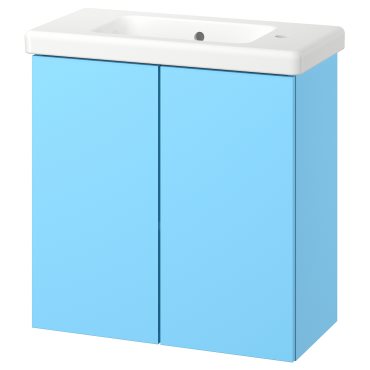 ENHET/TVALLEN, wash-stand with doors/wash-basin, 64x33x65 cm, 296.236.25