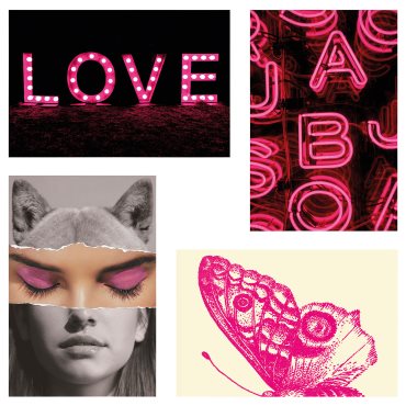 YLLEVAD, καλλιτεχνική κάρτα/αγάπη για ροζ, 4 τεμ. 10x15 cm, 305.004.78