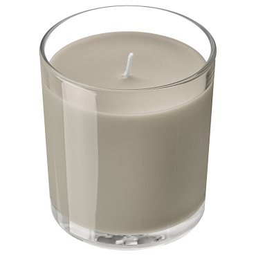 LOTSFÅGEL, scented candle in glass/Sandalwood & patchouli, 40 hr, 306.084.12