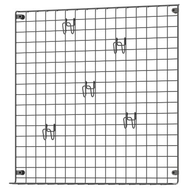 GREJIG, πίνακας τοίχου με πλέγμα και ράφι, 58x59 cm, 306.107.64
