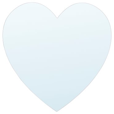 HOLMÖARNA, mirror heart-shaped, 27x27 cm, 306.322.85