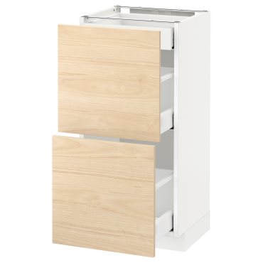 METOD/MAXIMERA, base cabinet with 2 fronts/3 drawers, 392.162.35
