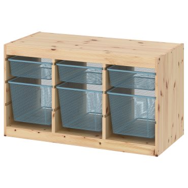 TROFAST, παιδικό έπιπλο αποθήκευσης με κουτιά, 93x44x52 cm, 394.808.43