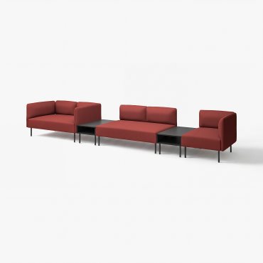 LILLEHEM, 5-seat modular sofa with side table, 395.534.67
