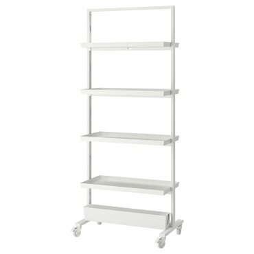 MITTZON, frame with castors/display shelf/cable box, 85x205 cm, 395.623.63