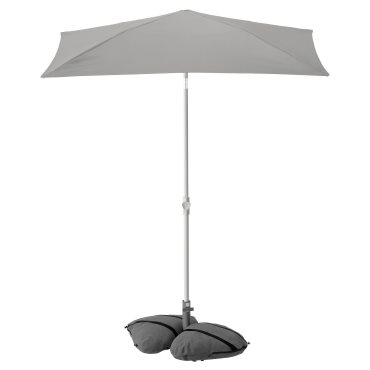 LILLEÖ/IGGÖN, parasol with base, 150x100 cm, 395.762.04