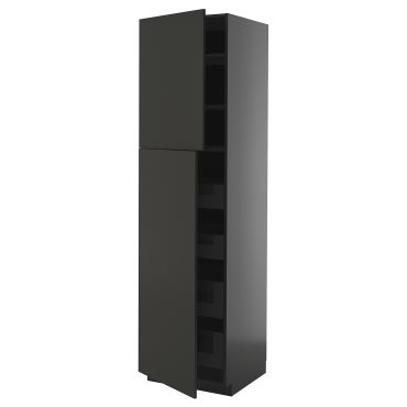 METOD/KNIVSHULT, high cabinet with 2 doors/4 drawers, 60x60x220 cm, 395.890.13
