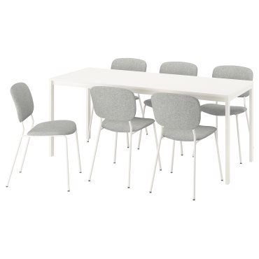 VIHALS, τραπέζι και 6 καρέκλες, 120/180x74 cm, 395.899.61